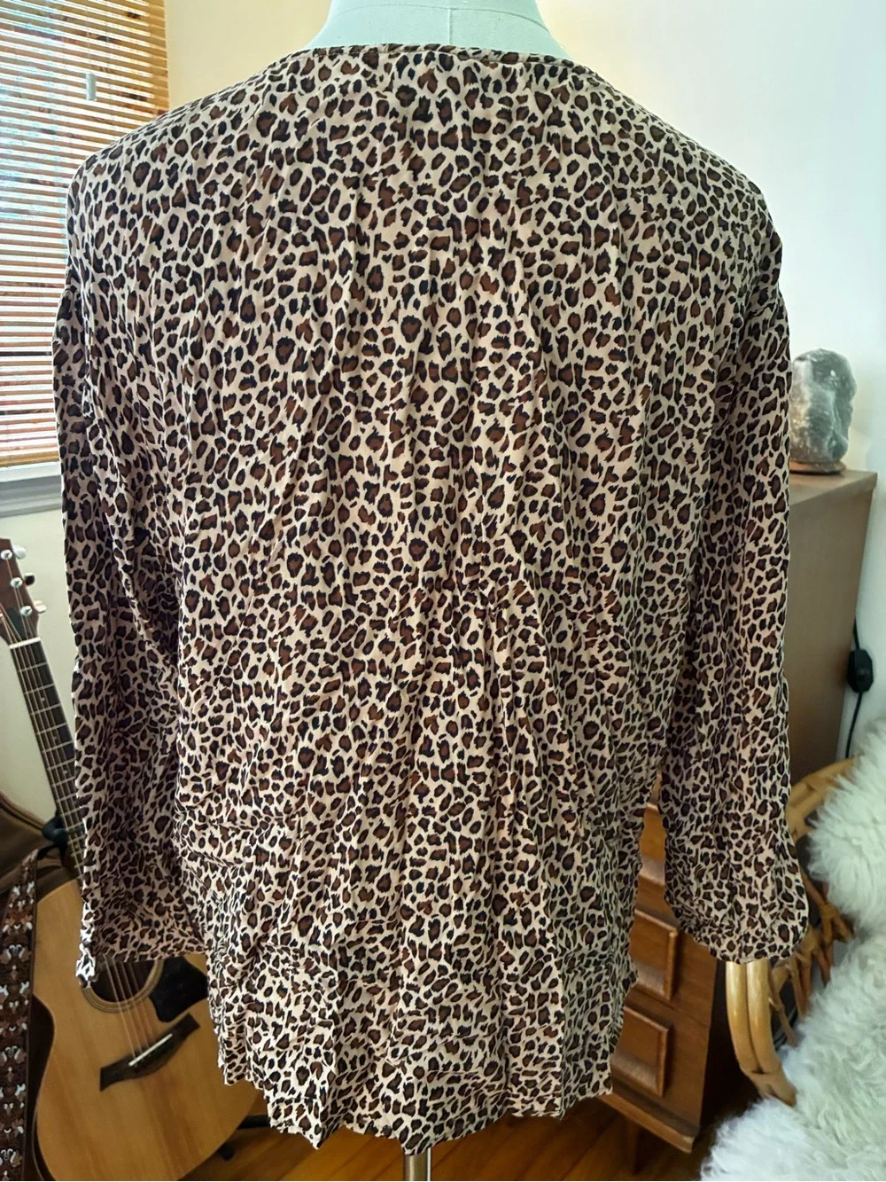 Auguste the Label TWO Leopard Print Star Print V-Neck Tops Blouses US 6